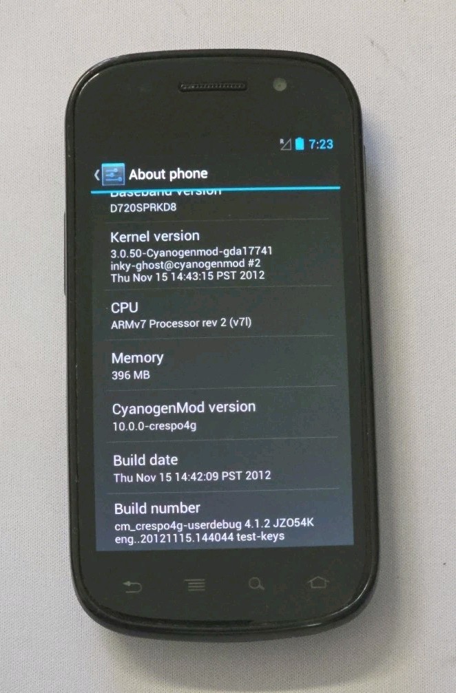 Samsung Nexus S 4G, SPH-D720, 16GB, CDMA, Sprint, Android, Custom Rom, 3G, Rare