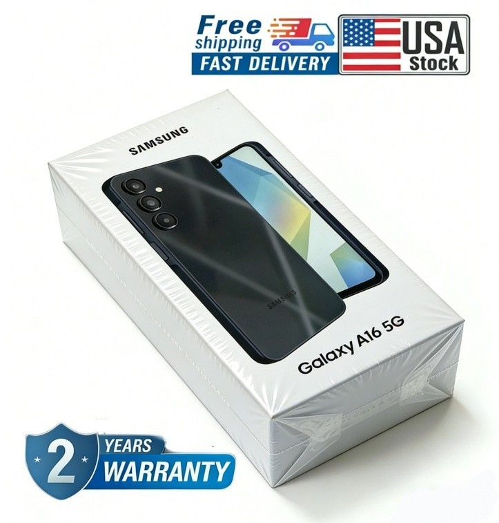 Brand New Samsung Galaxy A16 5G 128GB SM-S166V Factory Unlocked 6.7″ -Black-USA