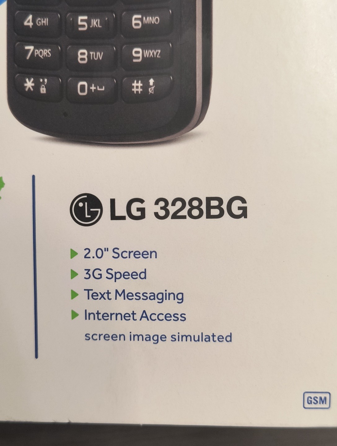 LG 328BG TracFone Black and Gray Cellular 3G Text Internet Prepay Cell Phone