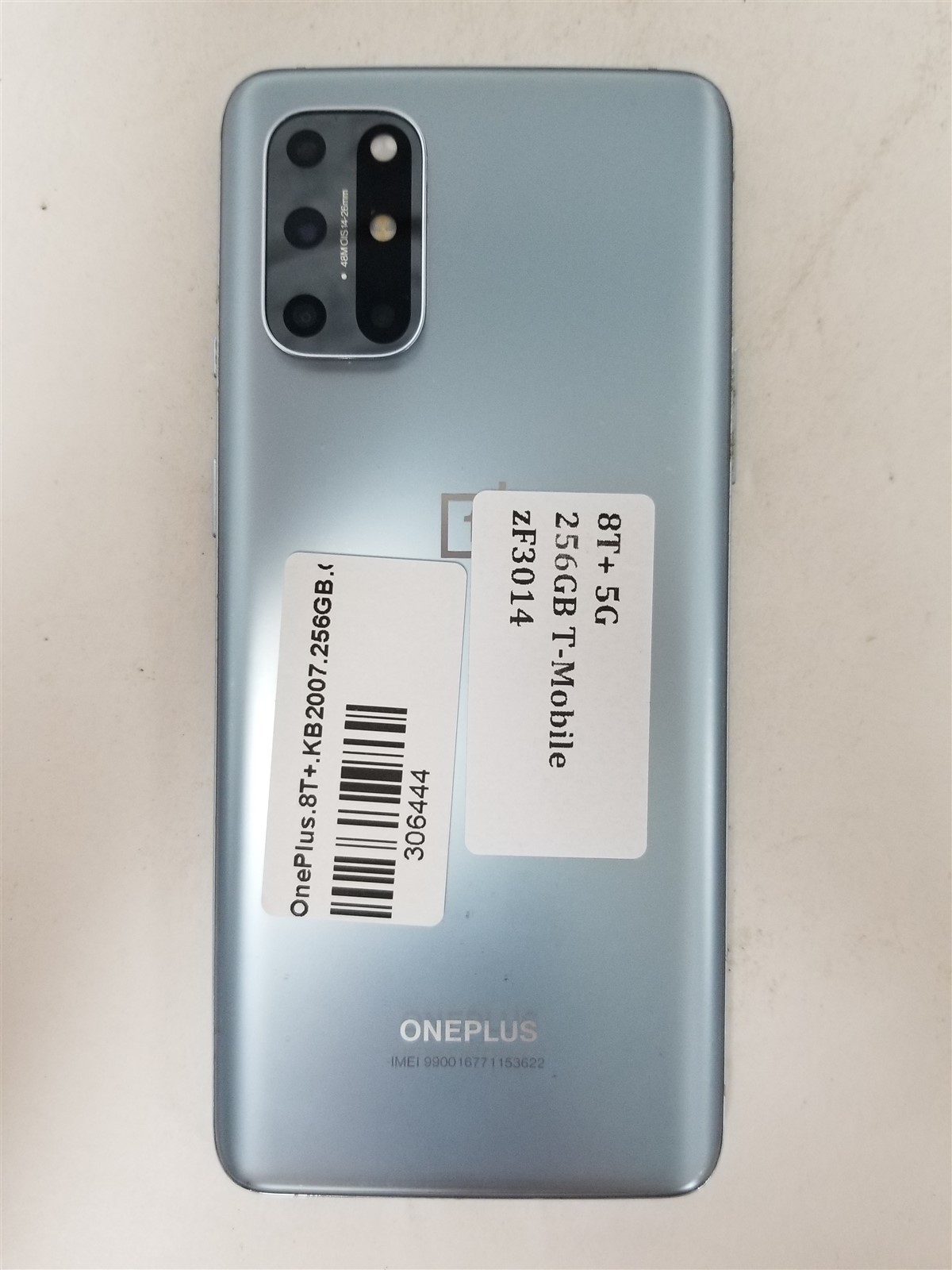 OnePlus 8T+ 5G 256GB Silver KB2007 (T-Mobile) Android Smart Phone zF3014