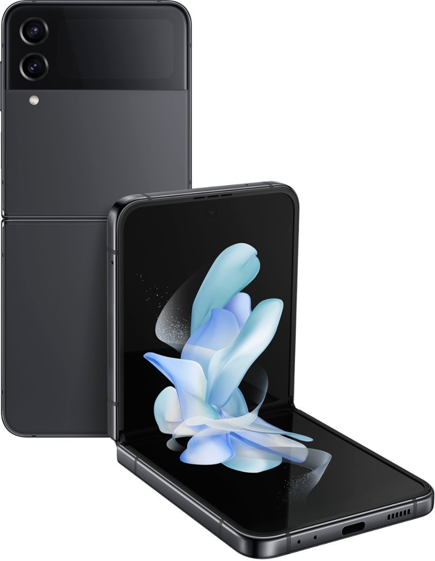 Samsung Galaxy Z Flip 4 SM-F721U – Unlocked 256GB Graphite *DOES NOT OPEN FULLY*