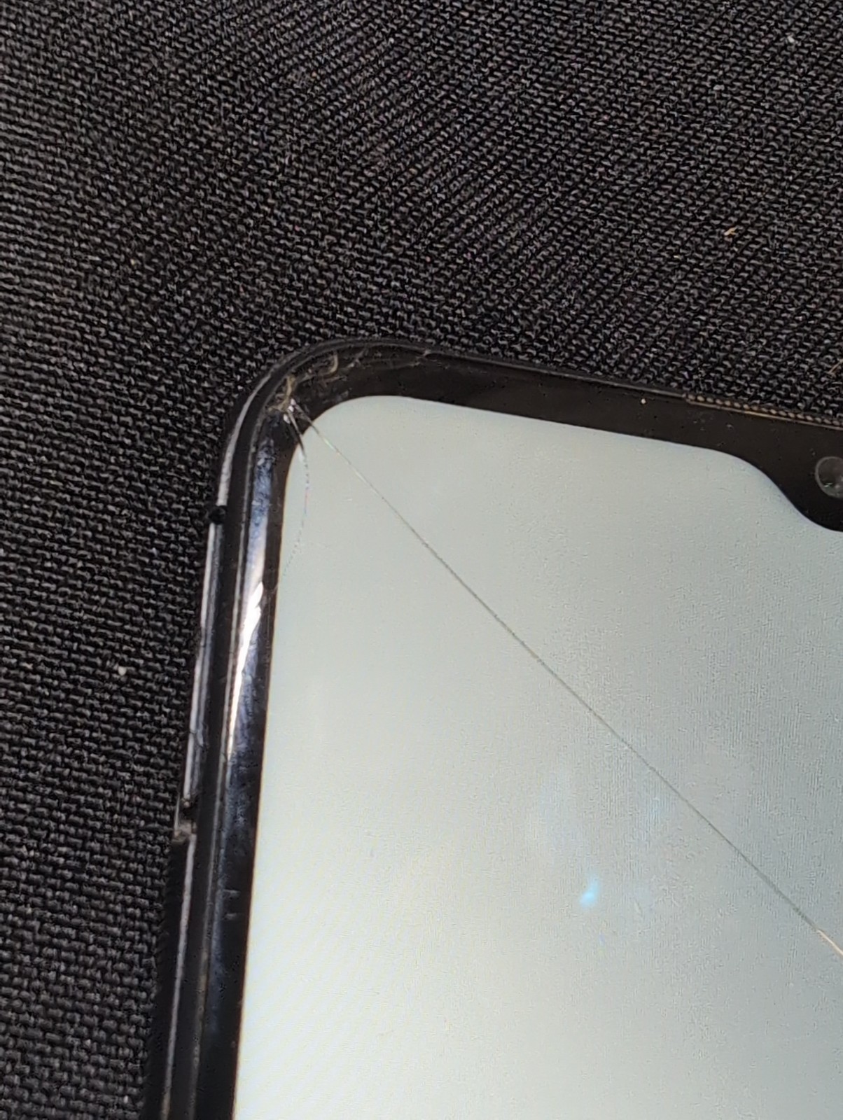 samsung Galaxy A02S Black smart Phone. For parts Only But Powers On