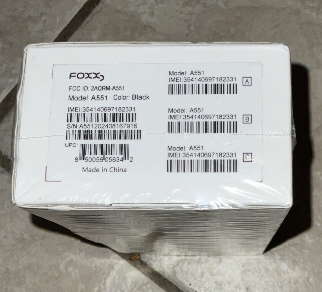 NEW Foxx A56 SMART PHONE Black Android Phone- Unlocked For Any Carrier