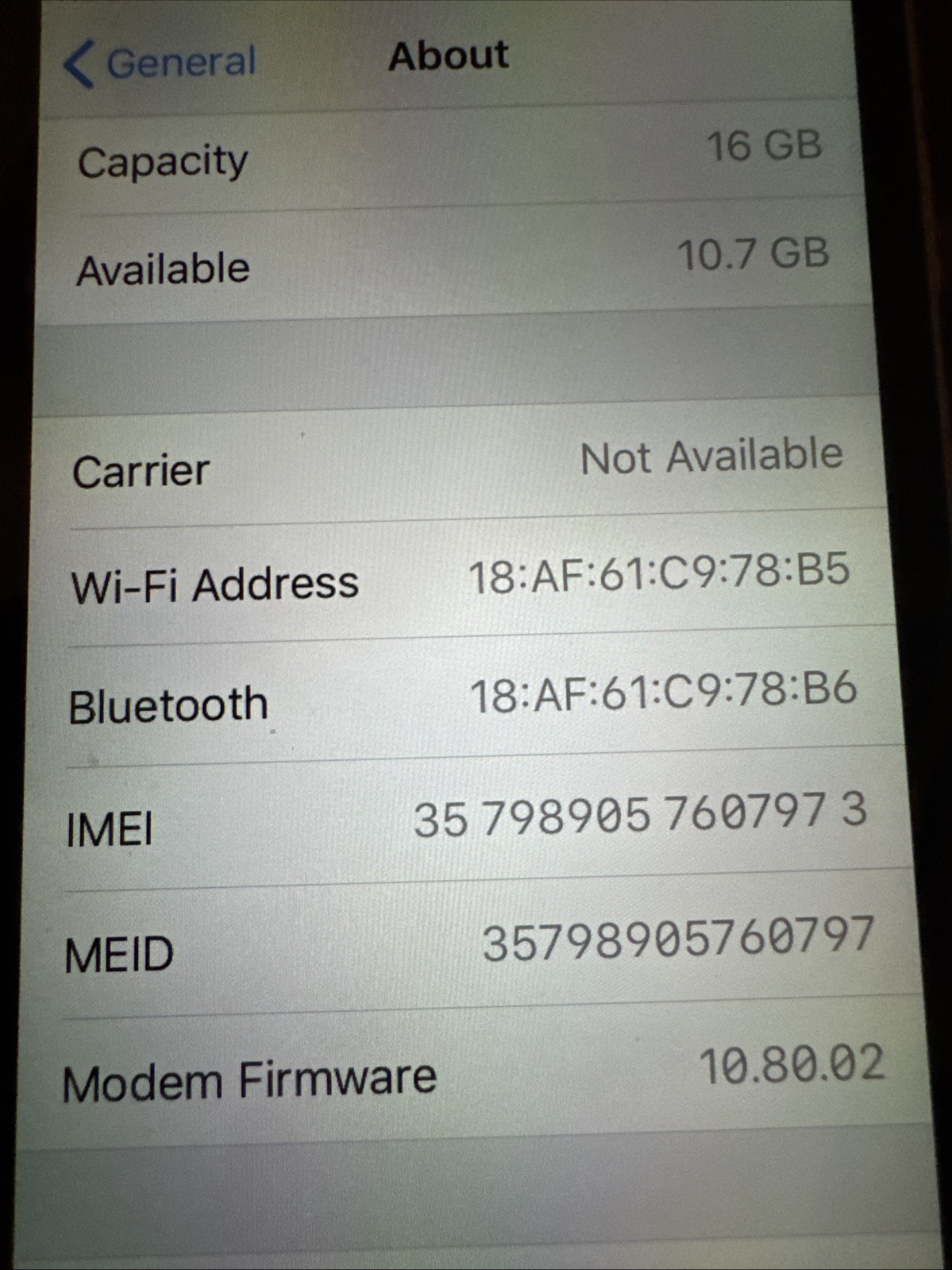 Apple iPhone 5s 16 GB Black (Unknown) A1533 Good Used 12.4.5 IOS