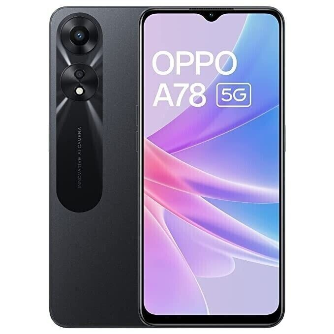 OPPO A78 5G Factory Unlocked Dual SIM-128GB ROM-6.56″ HD+ Display(Glowing Black)