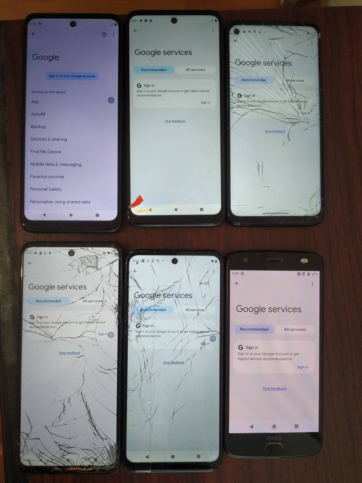 Lot of 6 Motorola Moto g Stylus 5G XT2215DL128GB /g 5G(2022)64GB/other For parts