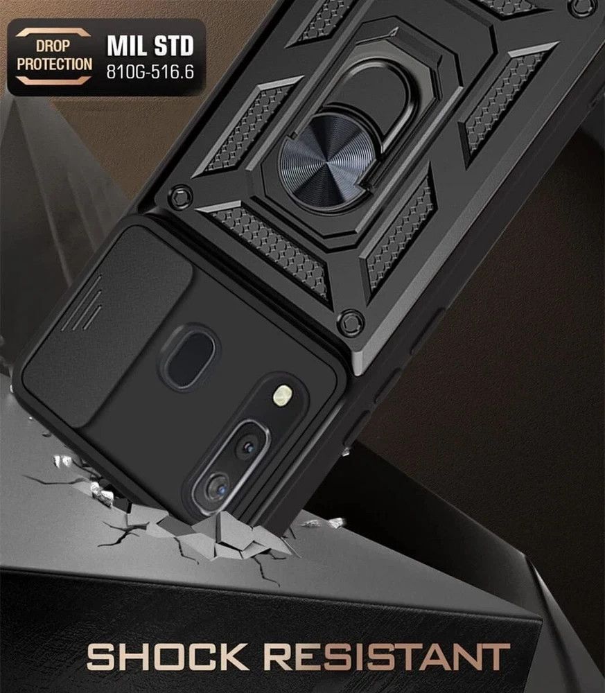 Case for Samsung Galaxy A20 /A30 with Screen Protector Magnetic car mount Black