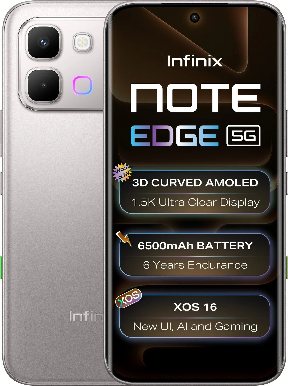 Infinix Note Edge (Lunar 6GB/128GB) MediaTek Dimensity 7100 NFC Global Version.
