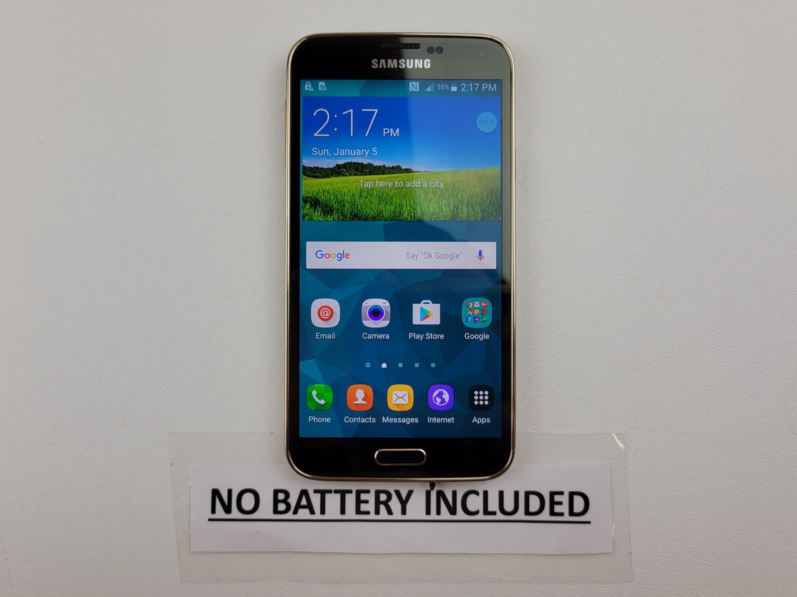 Samsung Galaxy S5 (SM-G900A) 16GB – Gold (AT&T) Smartphone – Clean IMEI – H3476