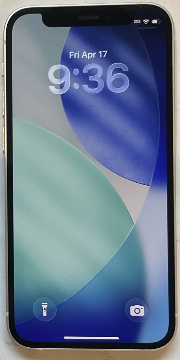 USED WHITE GSM UNLOCKED iPhone 12 MINI, 64GB A2176 MG6H3LL/A iOS 26.2.1