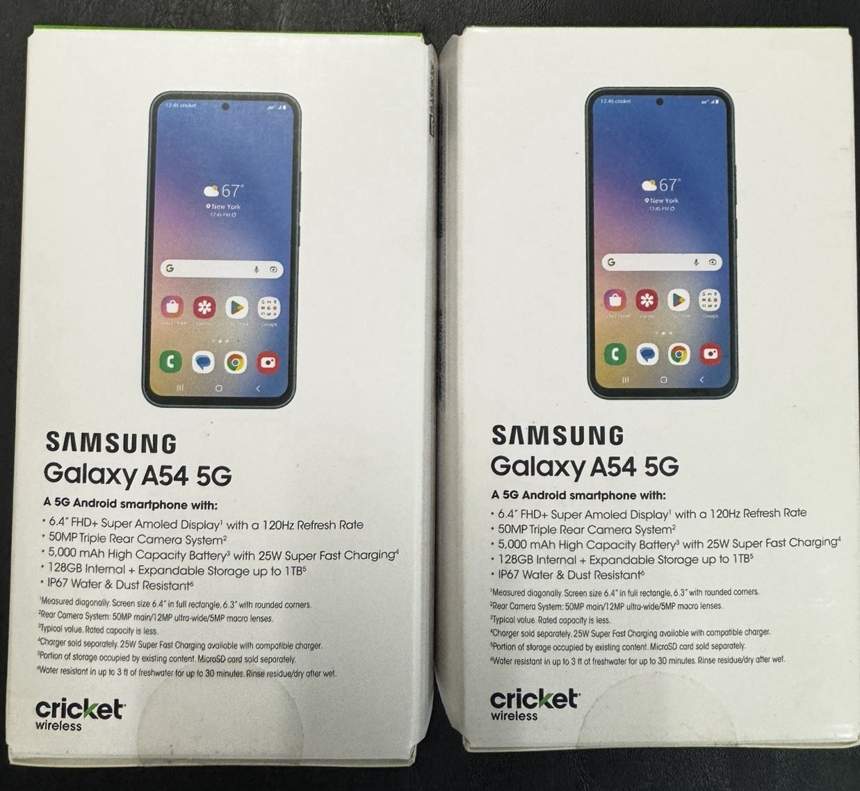(BRAND NEW SEALED BOX) Samsung Galaxy A54 5G 128GB Cricket Wireless Black A546U