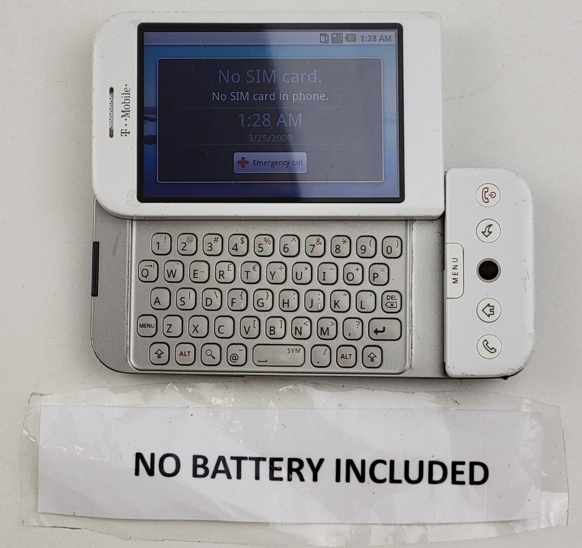 HTC Dream Google G1 (DREA100) 128MB – White (T-Mobile) Smartphone – J4619