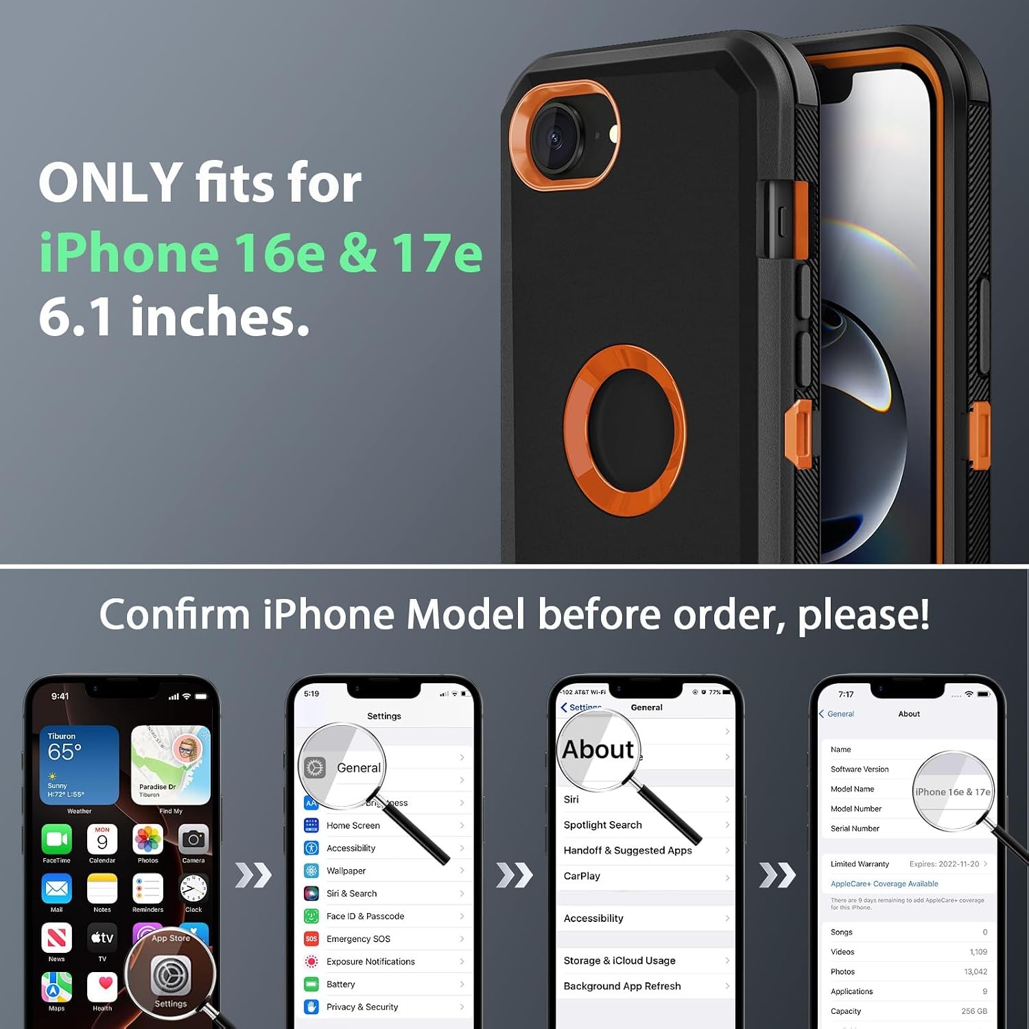 iPhone 16e Case for iPhone 17e Case Heavy Duty Shockproof Rugged Protective Cove