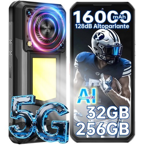 OUKITEL WP56 Rugged Smartphone 1000 Lumen Camping Light Phone 32GB+256GB/2TB NFC