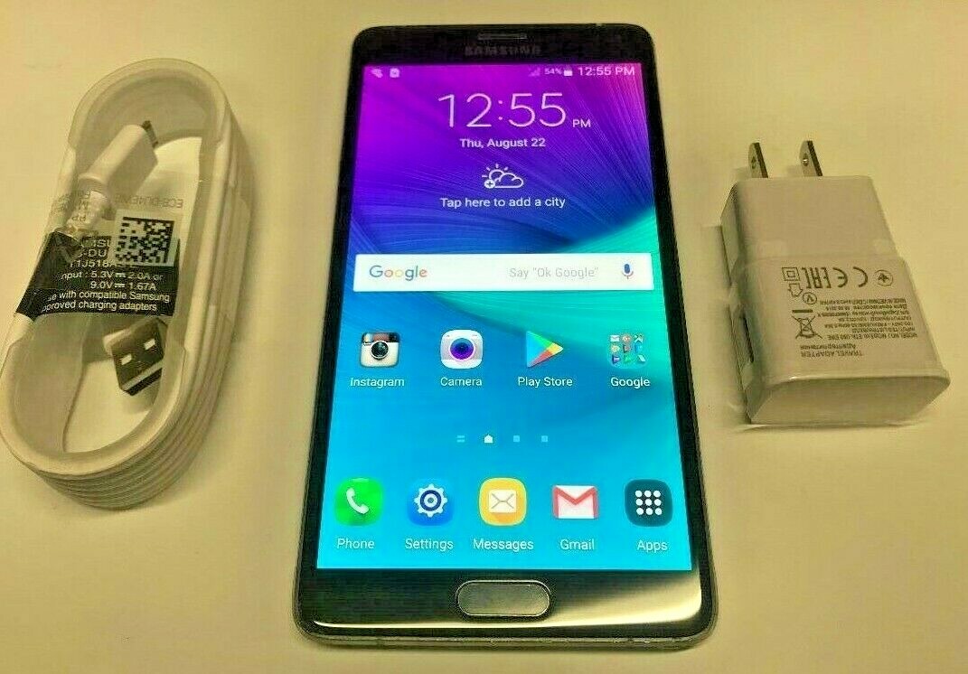 Samsung Galaxy Note4 N910V – 32 GB -Black (Verizon unlocked) SBI on Screen