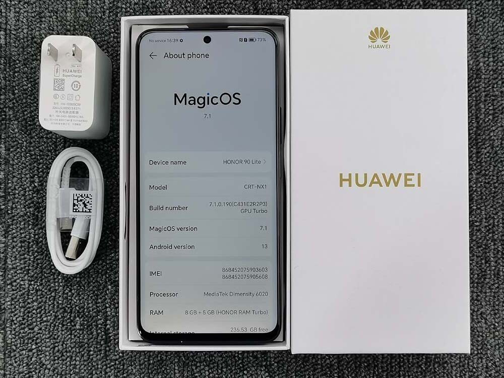 global Honor 90 Lite 5G Google Play Android13 Unlocked 100MP 8+256GB Smartphone