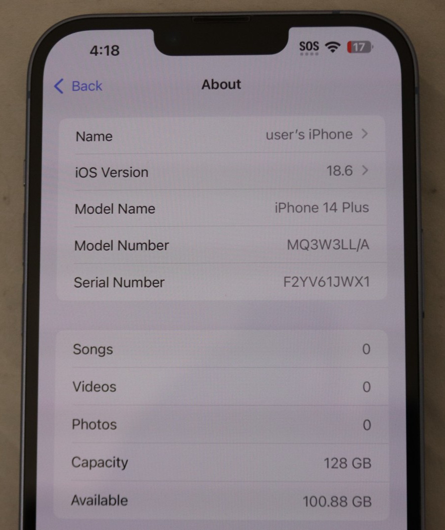 Apple iPhone 14 Plus 128GB (mq3w3ll/a)