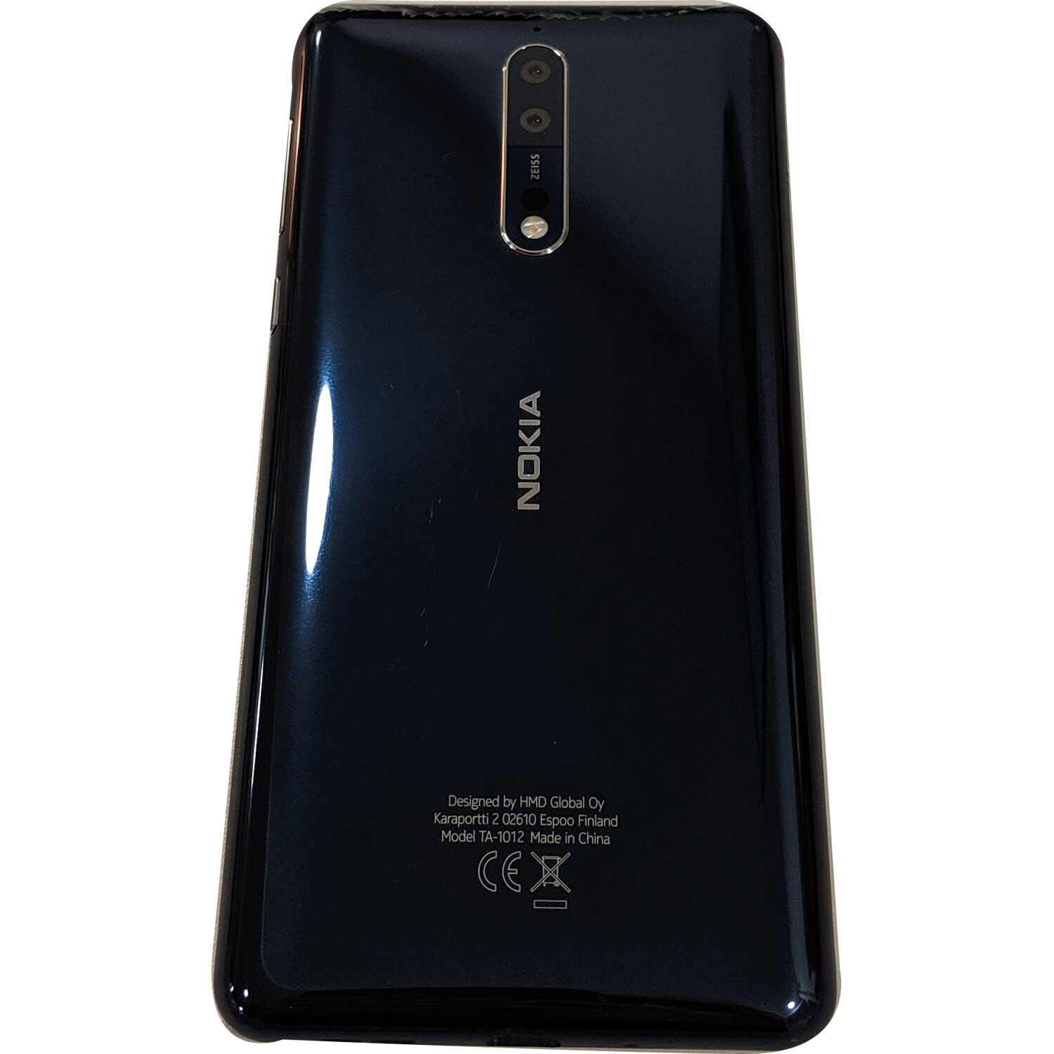Nokia 8 Single-SIM TA-1012 128GB Glossy Blue Android Factory Unlocked 4G GSM
