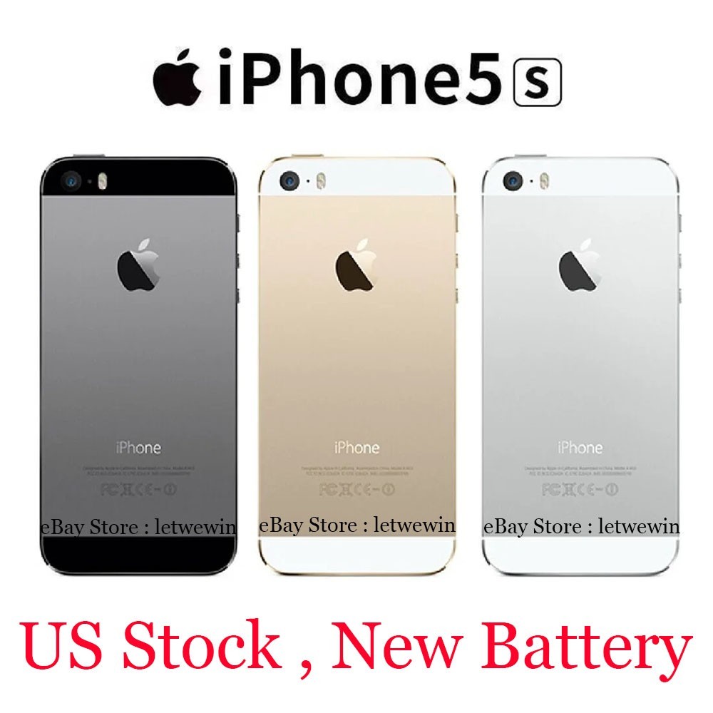 Apple iPhone 5s – 16GB 32GB 64 GB – (Unlocked) Original smartphone New Battery