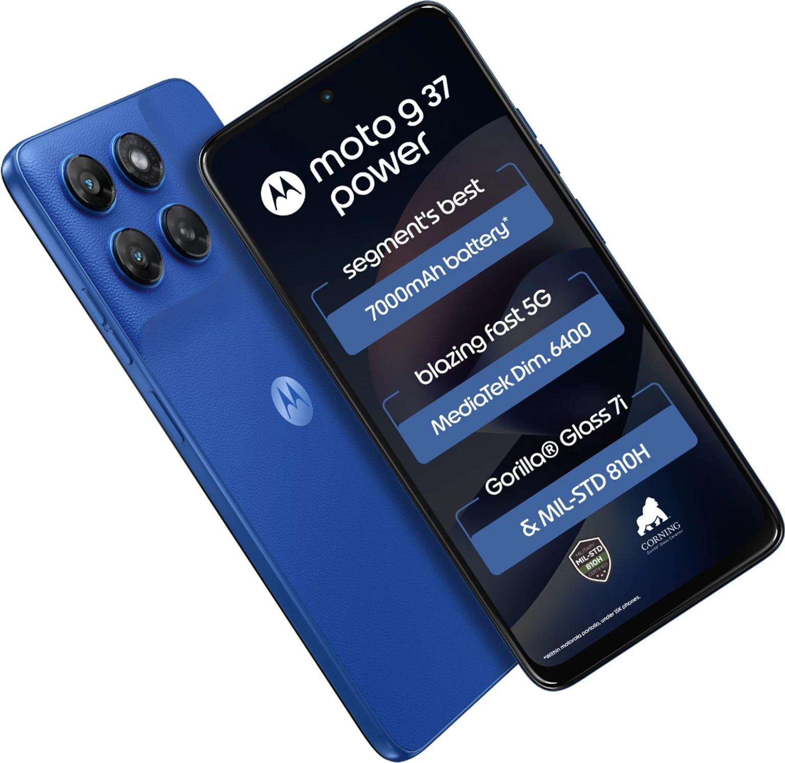 Motorola Moto G37 Power 5G 128GB Unlocked Nautical Blue 7000mAh Battery Rugged