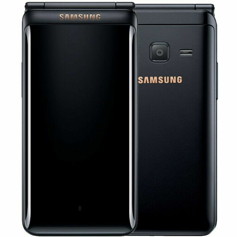 Samsung Galaxy Folder 2 SM-G1650 2GB Dual SIM Flip Unlocked Black Phone Open Box