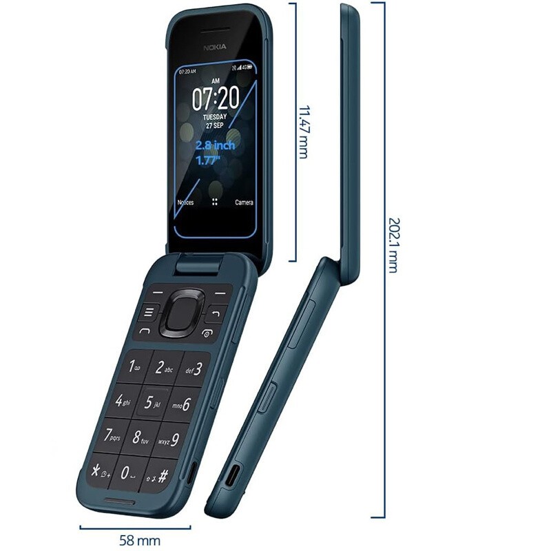 Nokia 2780 Flip Unlocked 4G VoLTE Flip Phone 5MP Camera Bluetooth FM Radio KaiOS