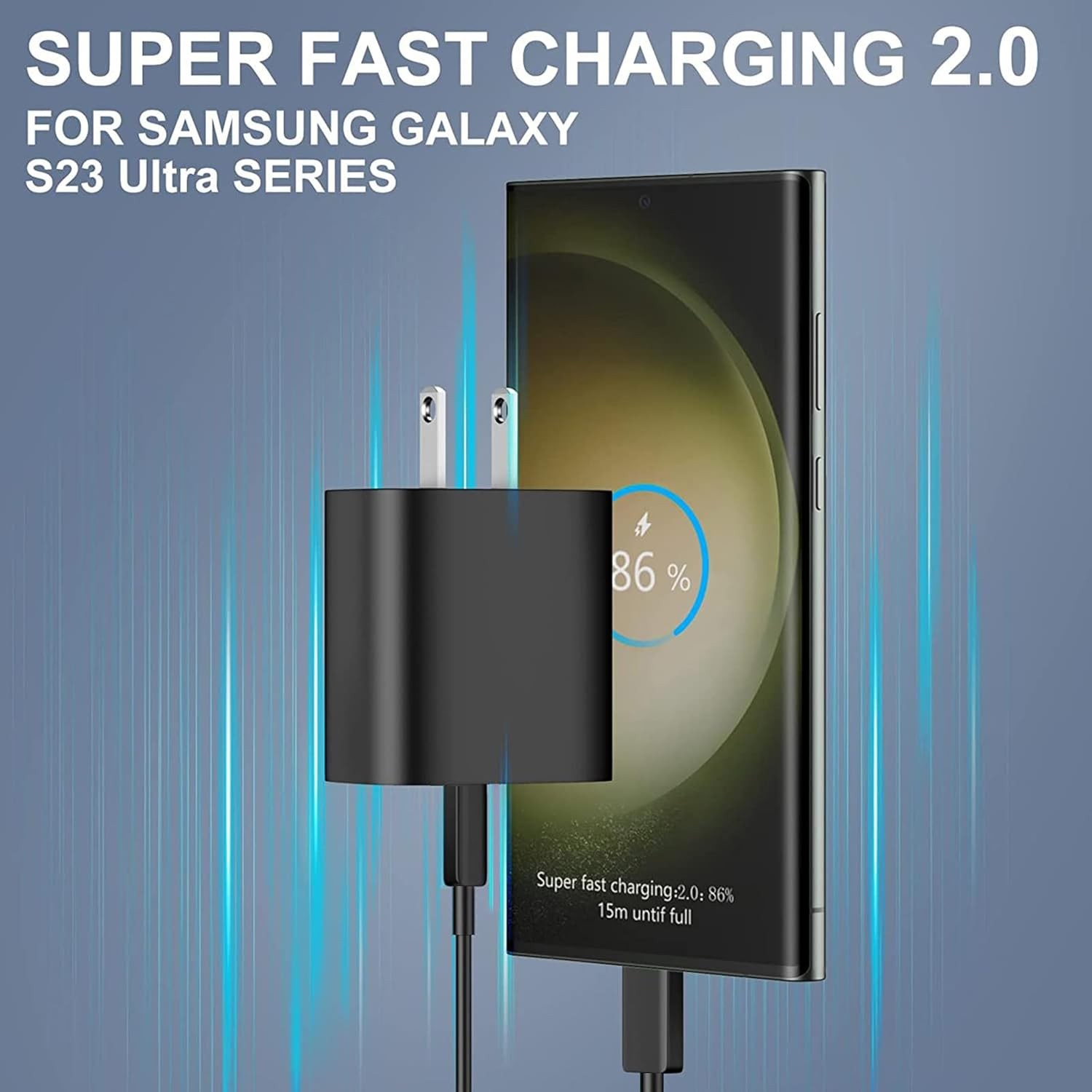 Super Fast 45W USB-C Wall Charger Compatible with Samsung S22/S21/S20