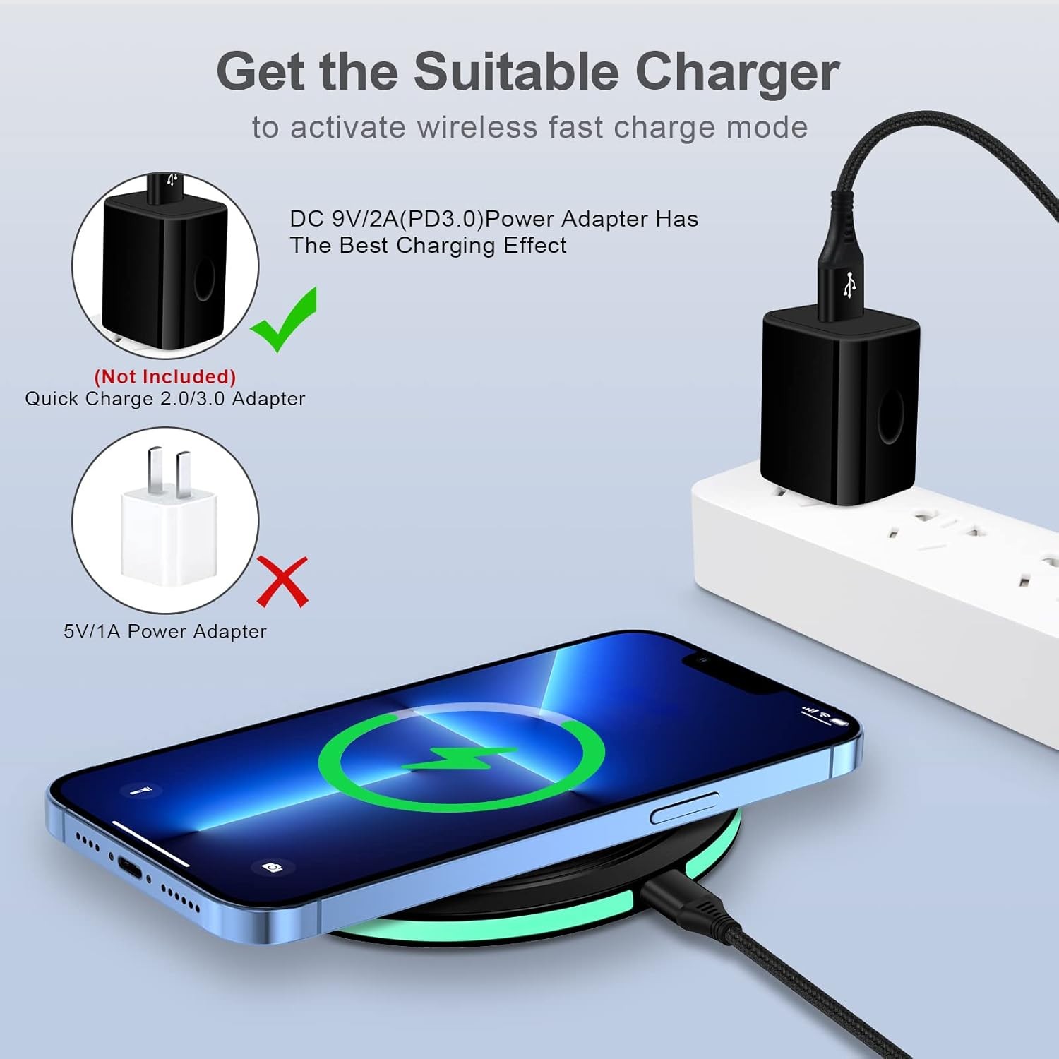 15W Wireless Fast Charging Pad for Samsung Galaxy S26 Ultra, Pixel 10 Pro