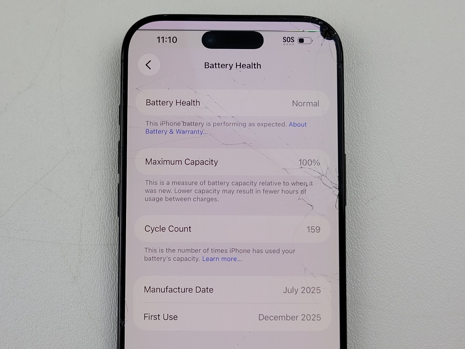 Apple iPhone Air (A3260) 256GB (C-Spire) – *DAMAGED* – Clean IMEI – H7721