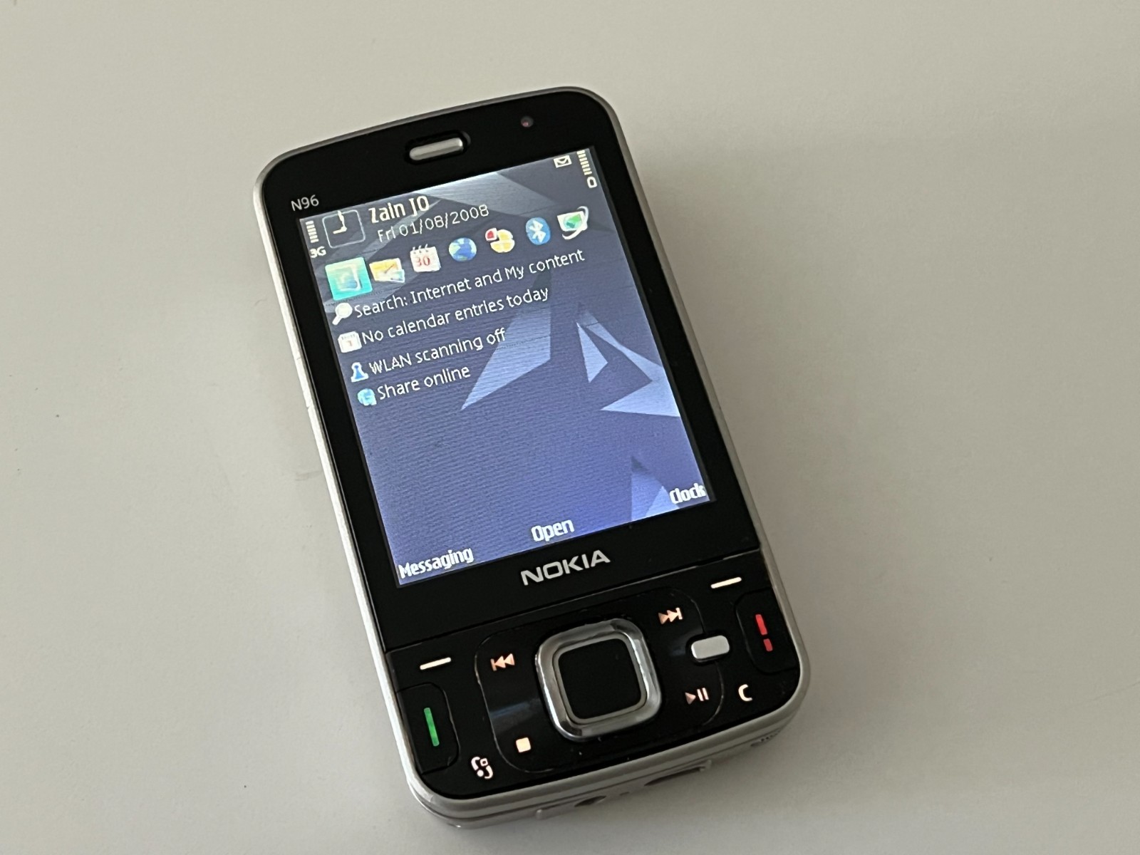 Original Nokia N96 Beige unlocked 16GB Smartphone Retro For Collectable