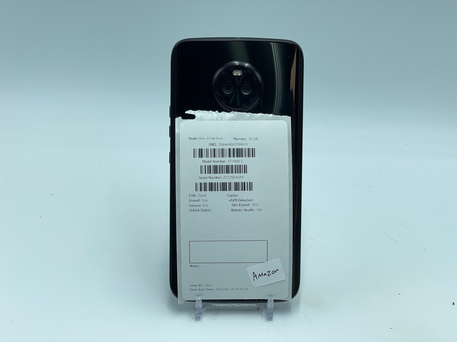 Motorola Moto X4 NA 32GB XT1900-1 (Unknown) Black (E-0162)