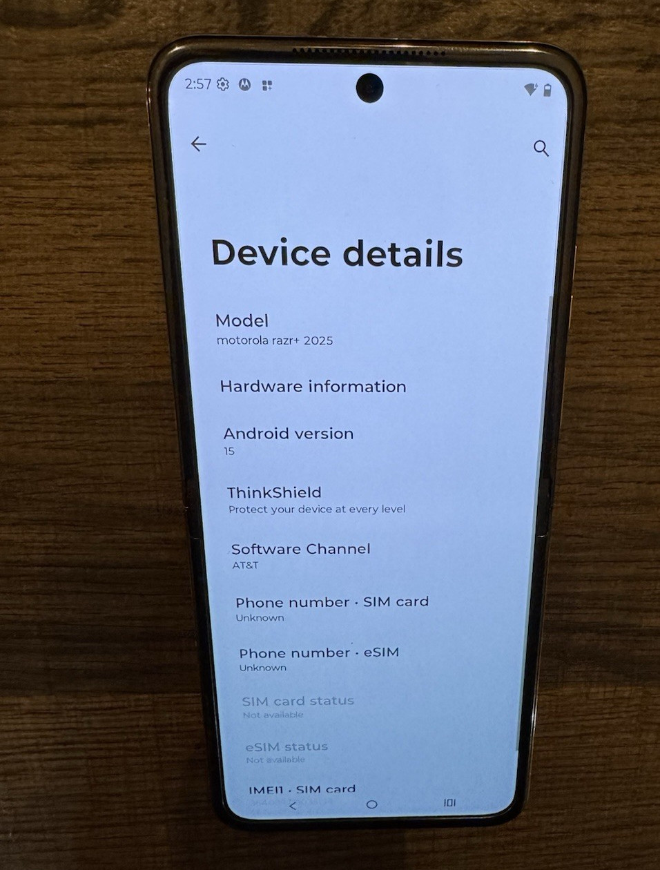 Motorola RAZR Plus 5G (2025) XT2557-3 256GB Gold Unlocked open Box