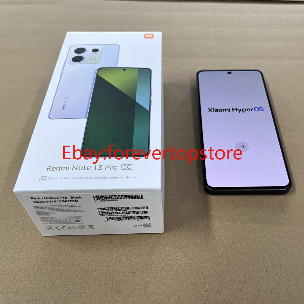 Unlocked Xiaomi Redmi Note 13 Pro 5G 6.67″ 200MP 128/256/512GB Android 5100mAh