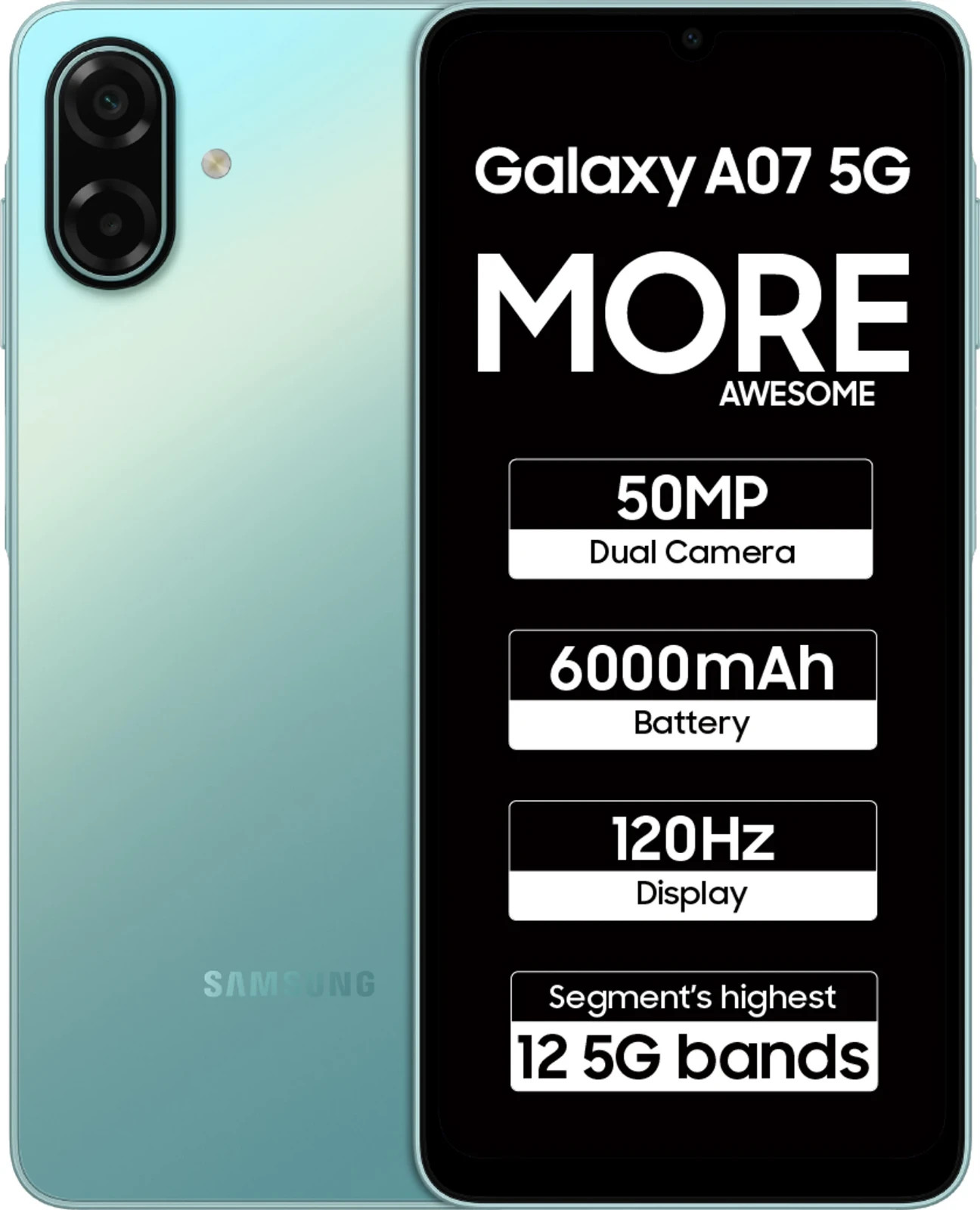Samsung Galaxy A07 5G (Green, 6GB RAM, 128GB ) Dimensity 6300 Global Version