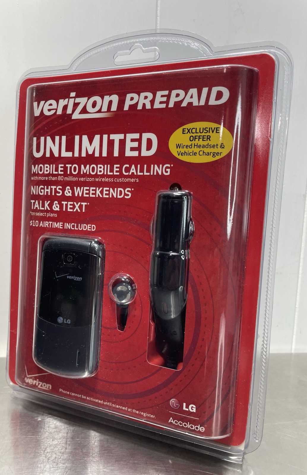 Verizon Prepaid Flip Phone 2010 LG Accolade VX5600 Sealed As Is Read