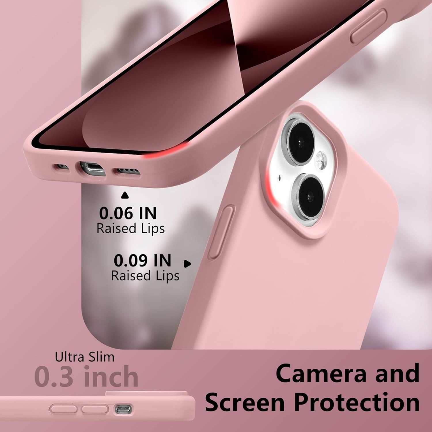 Magnetic for iPhone 14 Plus/15 Plus Case 6.7″, Premium Liquid Silicone Cover-Pin