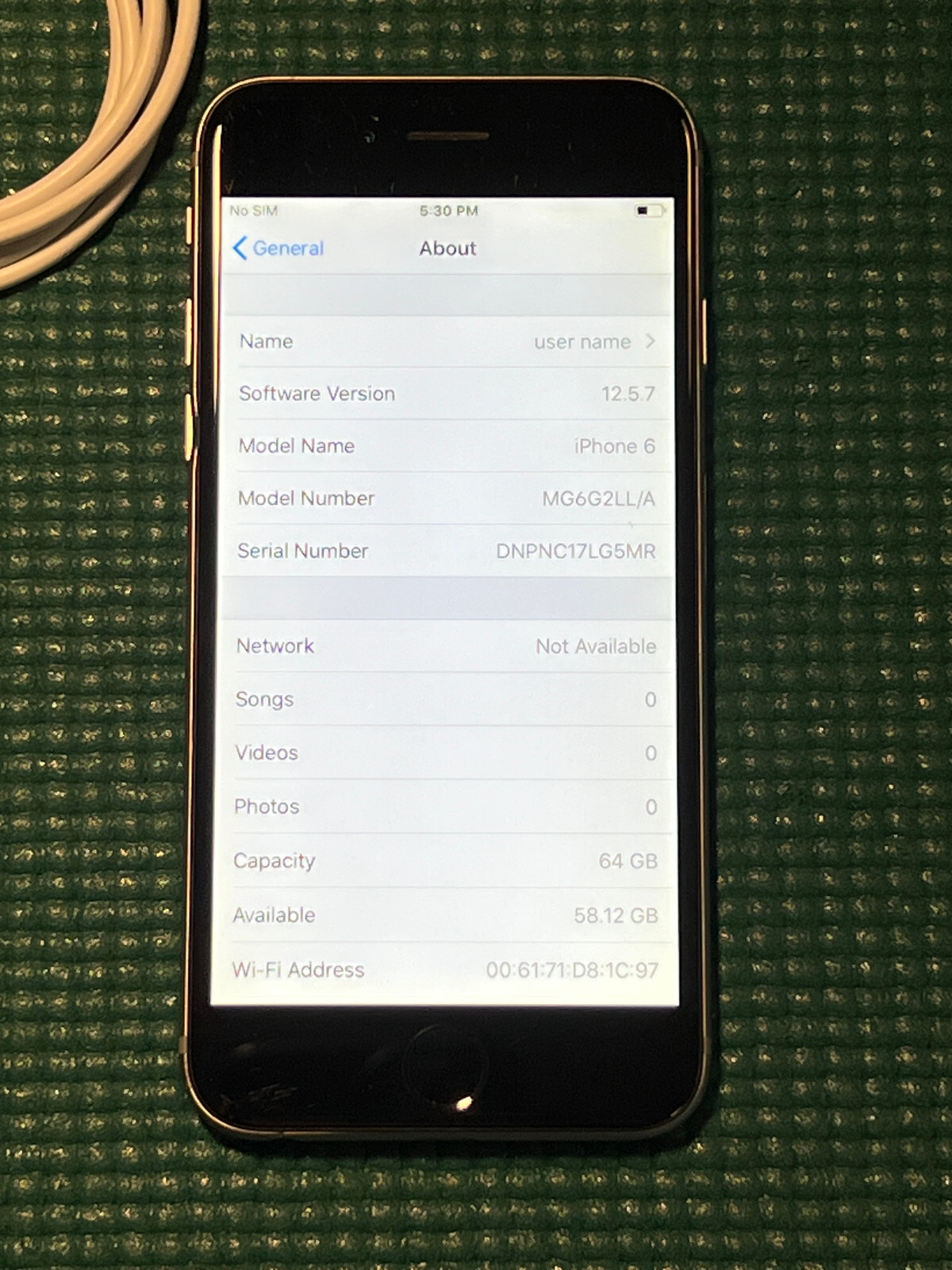 Apple iPhone 6 – 64GB – Space Gray (Unlocked) A1549