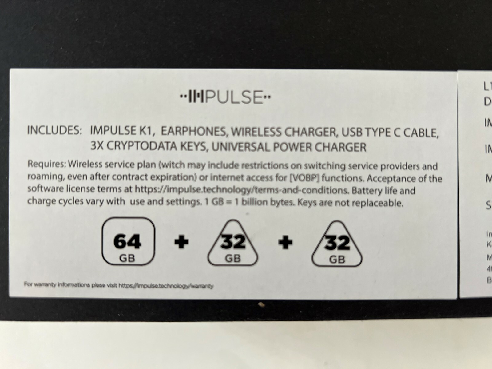 3 NEW Impulse K1 Cell Phone from CryptoData – 1 Gold, 1 Black, 1 – Unlocked