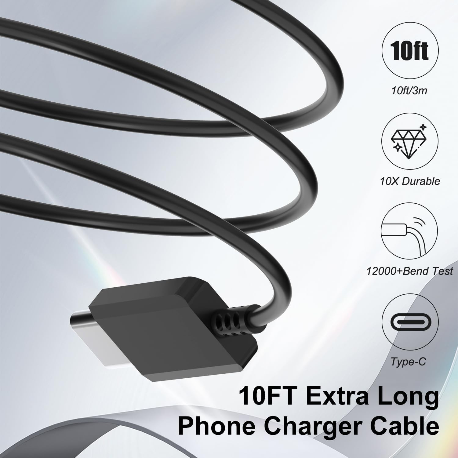 25W Super Fast Wall Charger USB-C 4 Pack with 10ft Cable for Samsung Galaxy S26