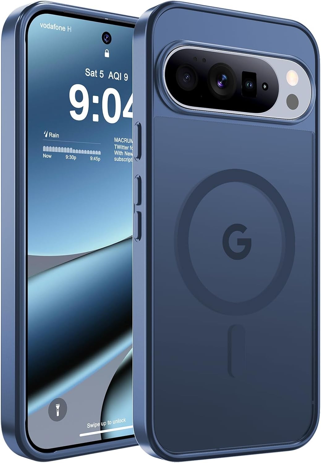 Magnetic Matte Case for Google Pixel 10 Pro XL 6.8-Inch Slim Translucent Blue
