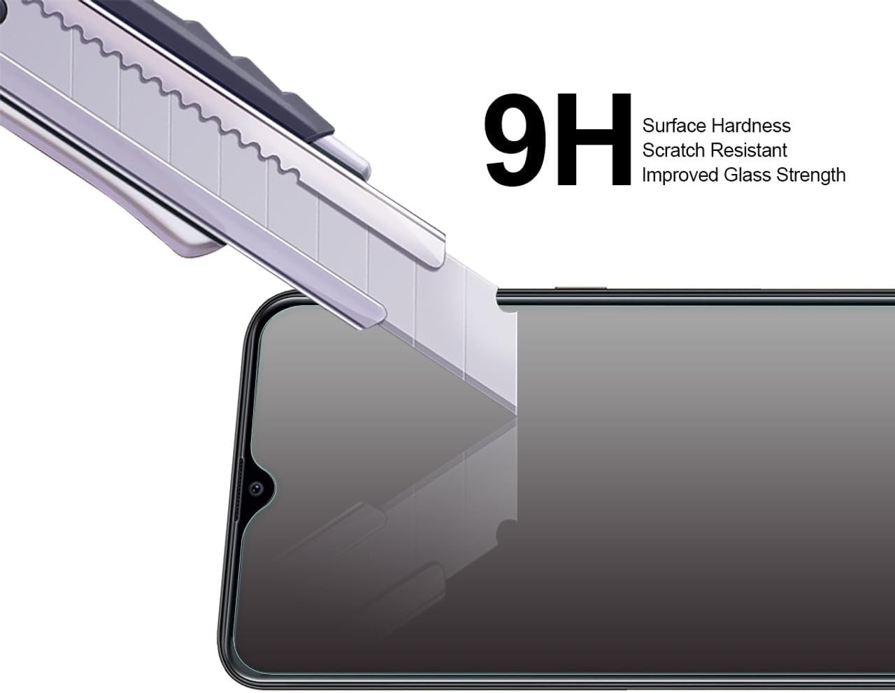 2 Pack Tempered Glass Screen Protectors for Samsung Galaxy A20, Bubble-Free, Scr