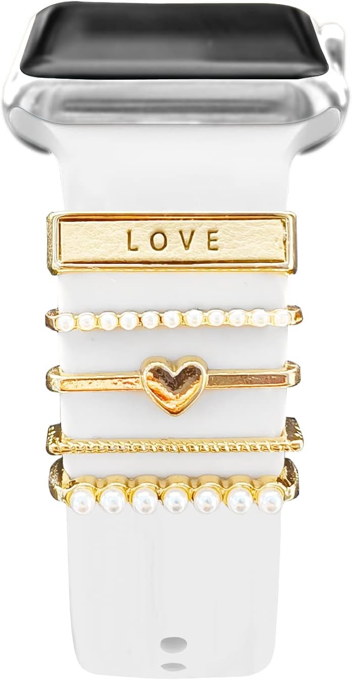 5Pcs Charms for Apple Watch Band 38mm 40mm 41mm 42mm 44mm 45mm 46mm 49mm Women