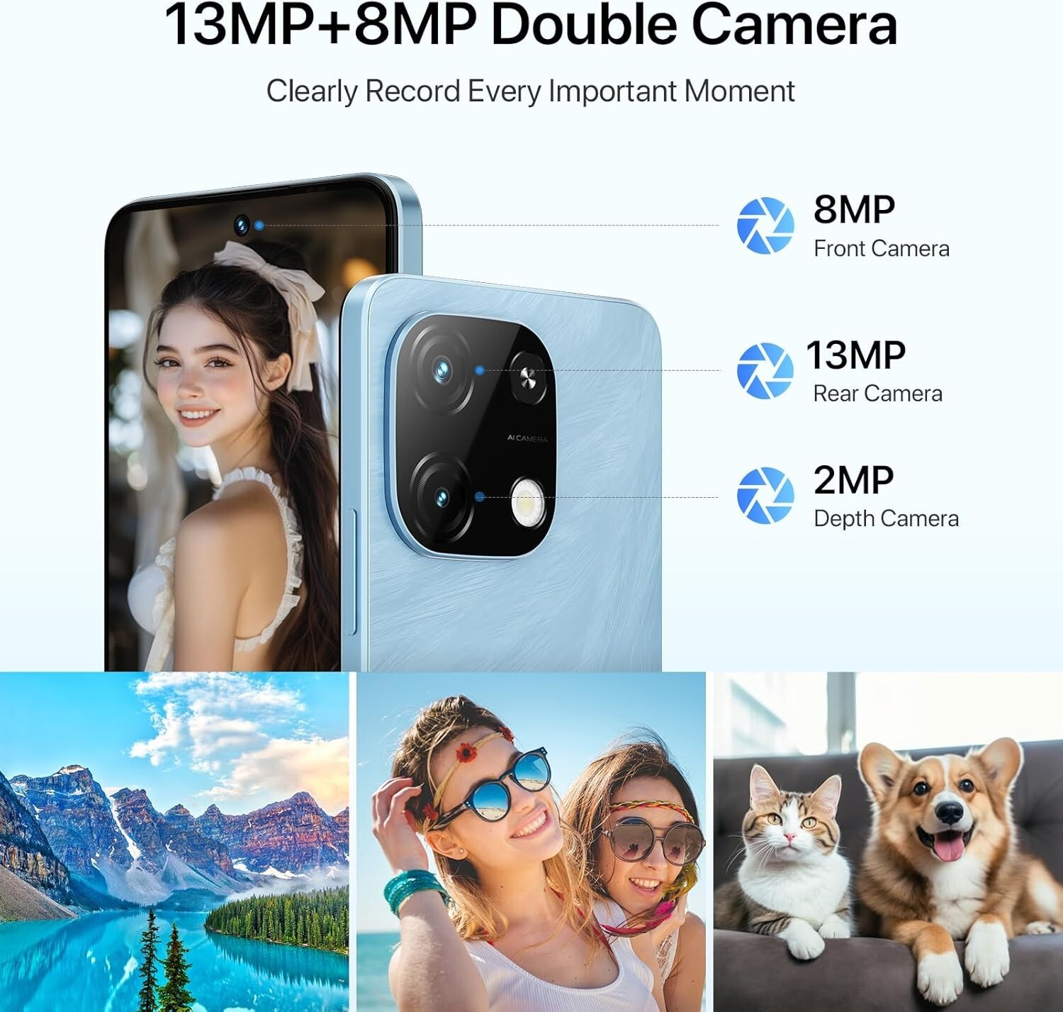 UMIDIGI Note 100A 8GB+256GB 6.8″ Dual SIM 20W Android 14 Unlocked Smartphone