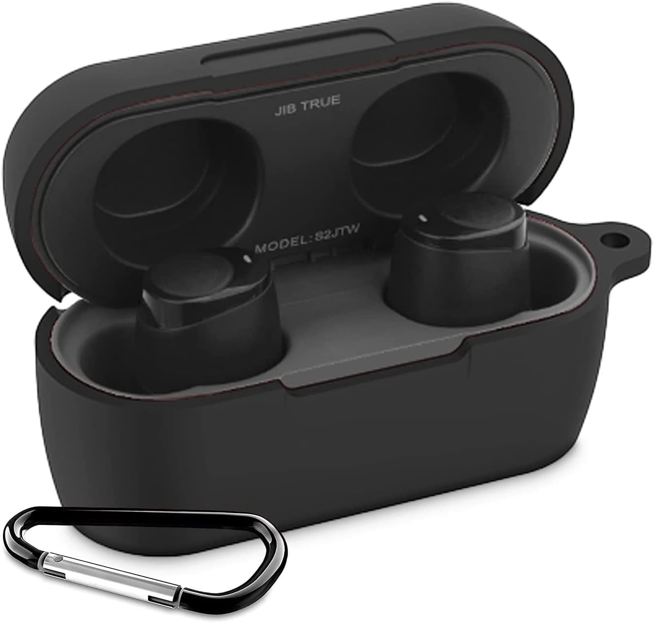 Black Silicone Replacement Case for Skullcandy JIB True Wireless Earbuds Cover