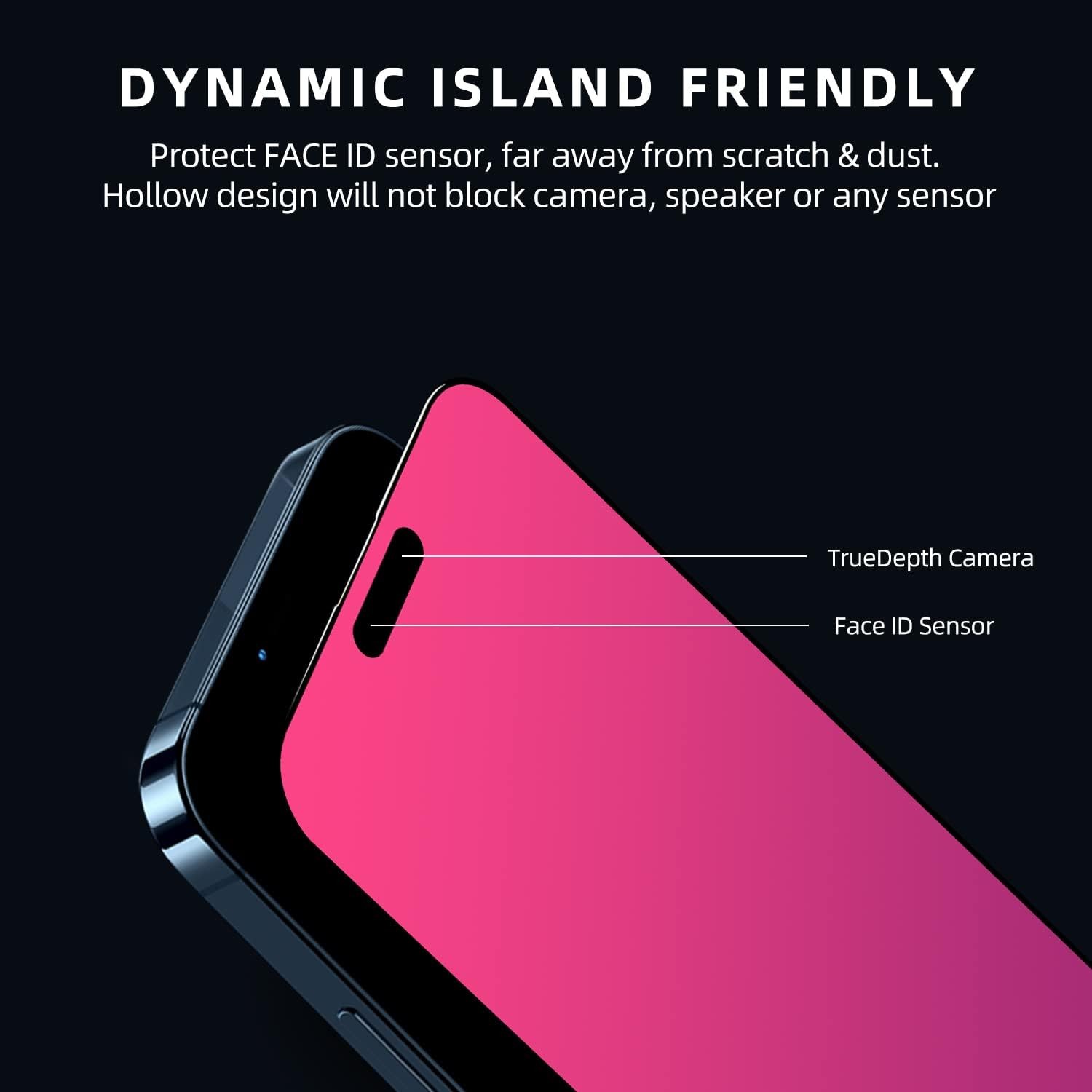 2PCS Privacy Screen Protector for iPhone 17 Pro Max Gradient Color Tempered Glas
