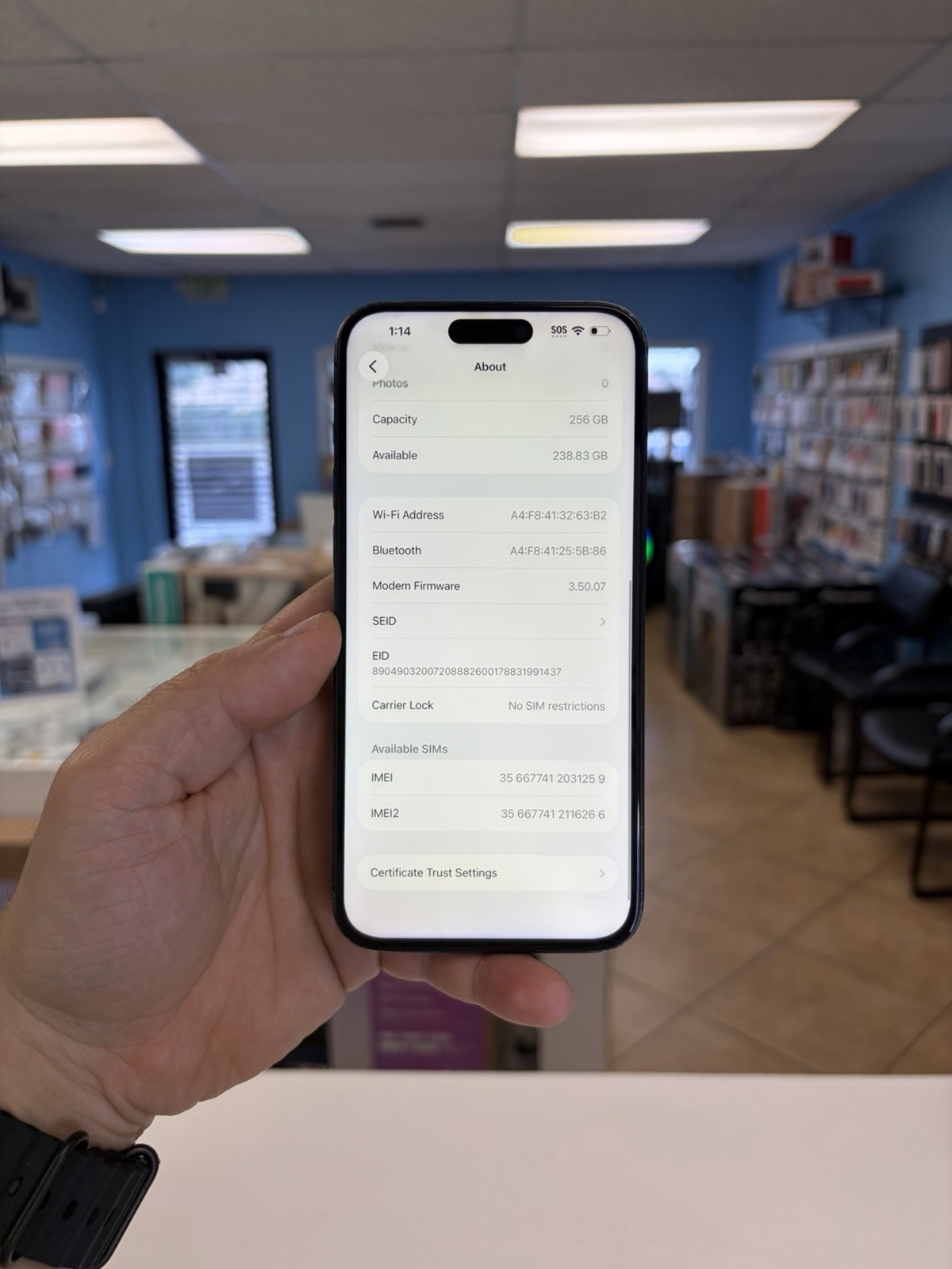 iPhone 15 Pro Max 256GB Physical & E-sim Unlocked Navy Color