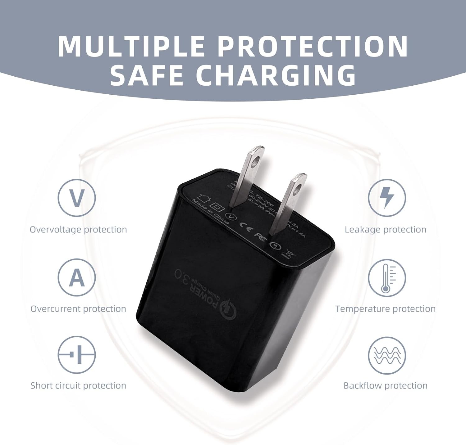 USB C 18W Fast Charger for Samsung Galaxy A20E A50S 5ft Cable