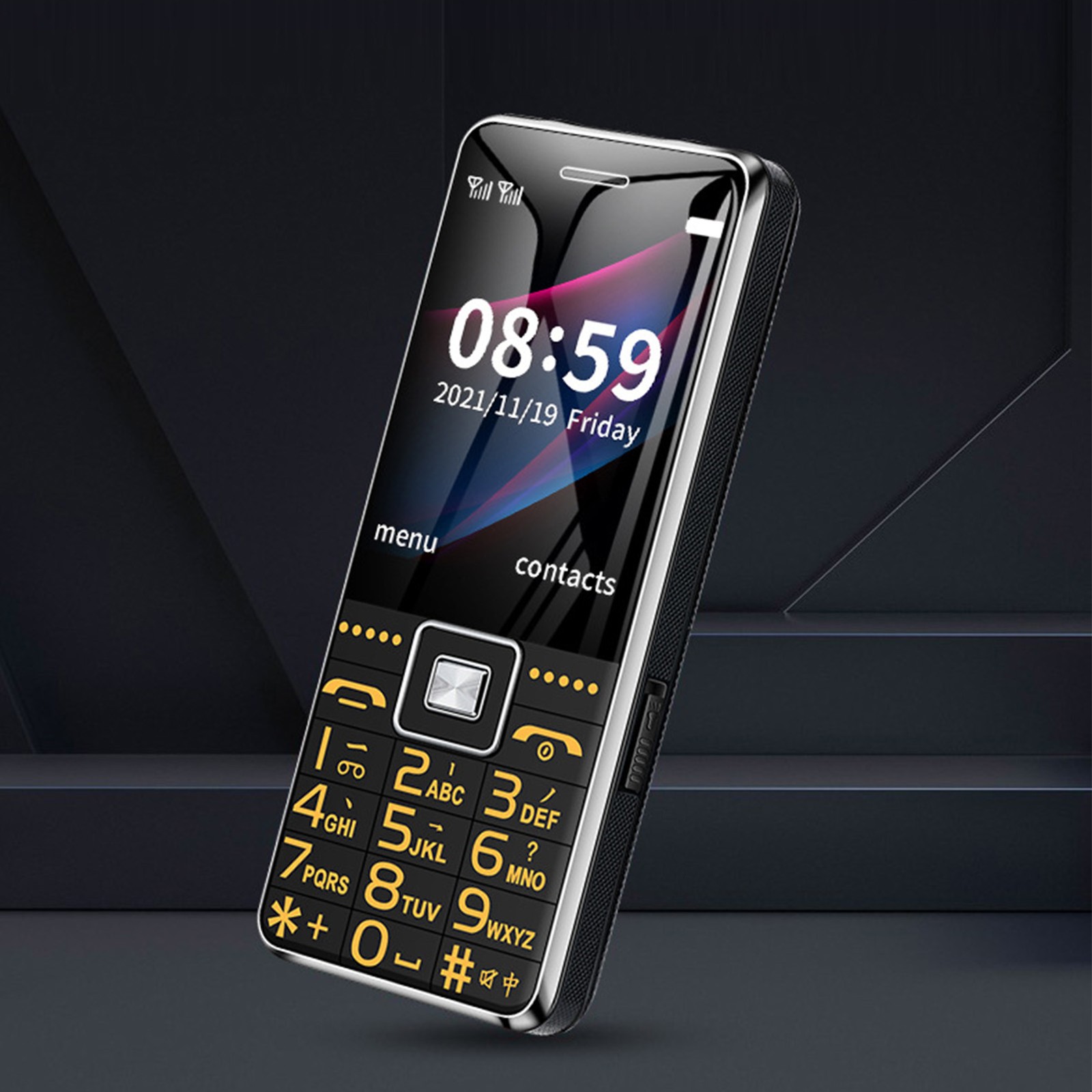 Big Button Cell Phone 2.4in Screen GSM Network 3 Card Slot Video Blutooth FM