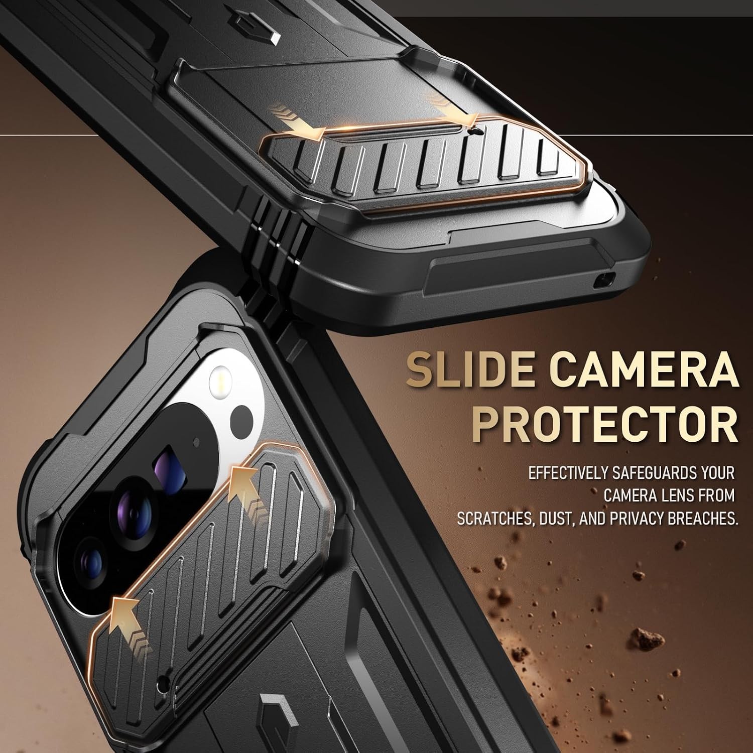 Rugged Shockproof Case with Built-in Screen Protector for Google Pixel 10 Pro XL