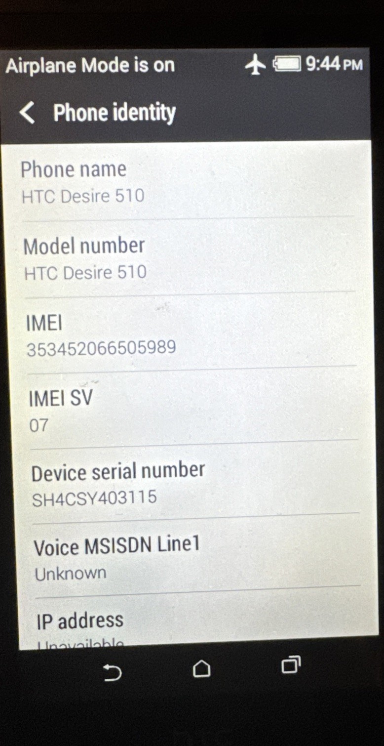 HTC Desire 510 OPCV220 8GB Black (Cricket) Fast Ship Very Good Used